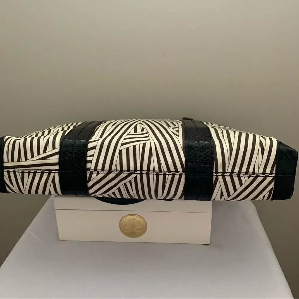 Henri Bendel Disturbed Stripe Laptop Bag/ Briefcase